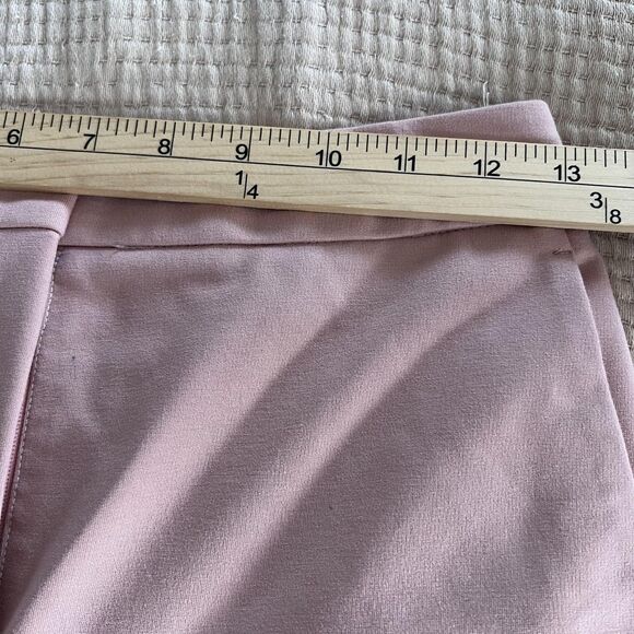 MaxMara Pants Women Small 26" Waist Pink Cropped Straight Dress Ankle Trousers - Picture 12 of 15